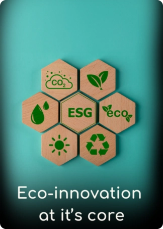 Black label graphic for The Note Earth's eco-innovation